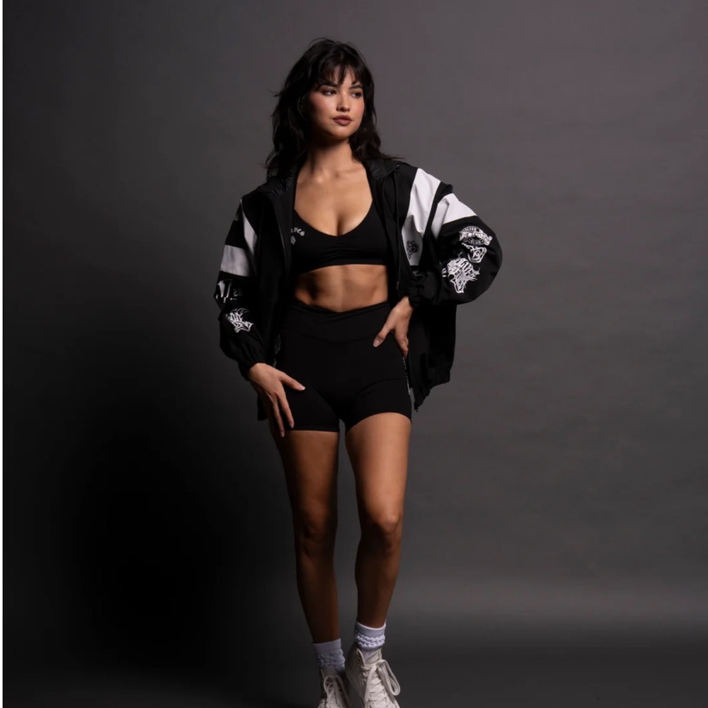 HESH BROLIC UNISEX TRACK JACKET IN BLACK/WHITE - Picture 12 of 12